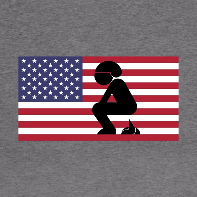 Pooping On The American Flag by dikleyt